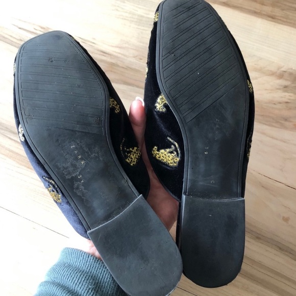 Zara Trafaluc Velvet Leopard Flats SOLD OUT - Picture 4 of 8